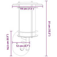 Buitenwandlamp met sensor roestvrij staal zilverkleurig 7