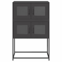 Hoge kast 68x39x107 cm staal zwart 5