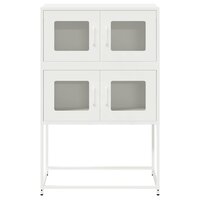 Hoge kast 68x39x107 cm staal wit 5