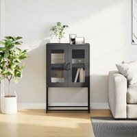 Hoge kast 68x39x107 cm staal zwart 4