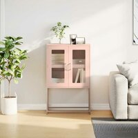 Hoge kast 68x39x107 cm staal roze 4