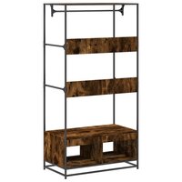 Kledingkast 90x50x180 cm bewerkt hout gerookt eikenkleurig 6