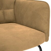 Schommelstoel fluweel bruin 6
