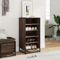 Schoenenrek 48x38x97,5 cm bewerkt hout bruin eikenkleurig 3