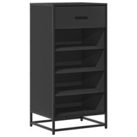 Schoenenrek 48x38x97,5 cm bewerkt hout zwart 2