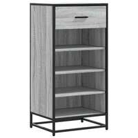 Schoenenrek 48x38x97,5 cm bewerkt hout grijs sonoma eikenkleur 2