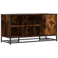 Schoenenbank 100x40x53,5cm bewerkt hout en metaal gerookt eiken 2