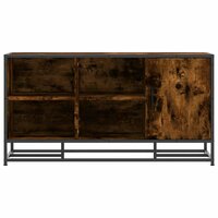 Schoenenbank 100x40x53,5cm bewerkt hout en metaal gerookt eiken 4