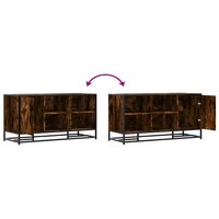 Schoenenbank 100x40x53,5cm bewerkt hout en metaal gerookt eiken 9