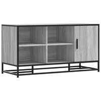 Schoenenbank 100x40x53,5 cm bewerkt hout en metaal grijs sonoma 2