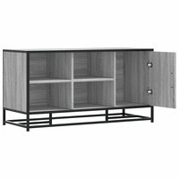 Schoenenbank 100x40x53,5 cm bewerkt hout en metaal grijs sonoma 5