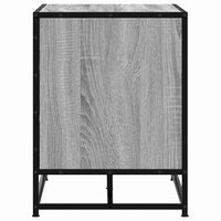 Schoenenbank 100x40x53,5 cm bewerkt hout en metaal grijs sonoma 7