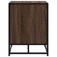 Schoenenbank 100x40x53,5 cm bewerkt hout en metaal bruin eiken 7