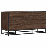 Schoenenbank 100x40x53,5 cm bewerkt hout en metaal bruin eiken 8
