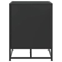 Schoenenbank 84x40x53,5 cm bewerkt hout en metaal zwart 5