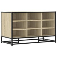 Schoenenbank 84x40x53,5 cm bewerkt hout en metaal sonoma eiken 2