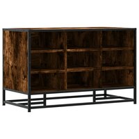 Schoenenbank 84x40x53,5 cm bewerkt hout en metaal gerookt eiken 2