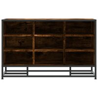 Schoenenbank 84x40x53,5 cm bewerkt hout en metaal gerookt eiken 4