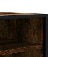 Schoenenbank 84x40x53,5 cm bewerkt hout en metaal gerookt eiken 7