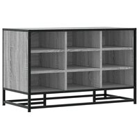 Schoenenbank 84x40x53,5 cm bewerkt hout en metaal grijs sonoma 2
