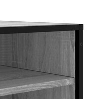 Schoenenbank 84x40x53,5 cm bewerkt hout en metaal grijs sonoma 7