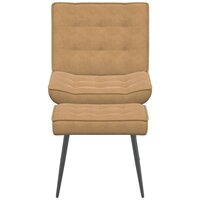 Relaxstoel met voetenbank fluweel bruin 4