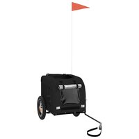 Hondenfietstrailer oxford stof en ijzer zwart 3