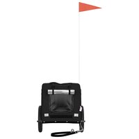 Hondenfietstrailer oxford stof en ijzer zwart 4