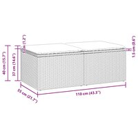 2-delige Loungeset met kussens poly rattan acacia grijs 6
