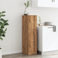 Apothekerskast 30x41x118 cm bewerkt hout artisanaal eikenkleur 4