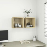 Wandkast 37x37x37 cm bewerkt hout sonoma eikenkleurig 6