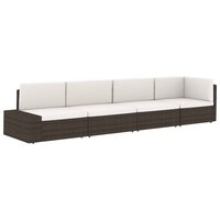 Middenbank sectioneel poly rattan grijs 7