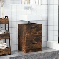 Wastafelkast 40x37x59 cm bewerkt hout gerookt eikenkleurig 3