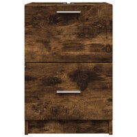 Wastafelkast 40x37x59 cm bewerkt hout gerookt eikenkleurig 4