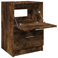 Wastafelkast 40x37x59 cm bewerkt hout gerookt eikenkleurig 5