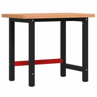 Werkbank rechthoekig 100x60x83 cm massief beukenhout 2