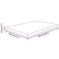 Wastafelblad 60x40x2,5cm behandeld massief hout lichtbruin 4