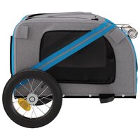Hondenfietstrailer oxford stof en ijzer blauw en grijs 7