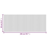 Vloerkleed rechthoekig 80x200 cm bamboe grijs 8