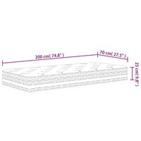 Pocketveringmatras middelhard 70x200 cm 9