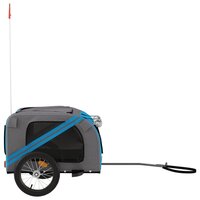 Hondenfietstrailer oxford stof en ijzer blauw en grijs 6