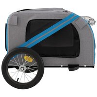 Hondenfietstrailer oxford stof en ijzer blauw en grijs 7