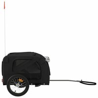Hondenfietstrailer oxford stof en ijzer zwart 6