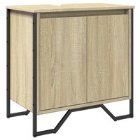 Wastafelkast 60x35x60 cm bewerkt hout sonoma eikenkleurig 2
