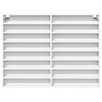 Vitrinekast 100x8,5x75 cm bewerkt hout wit 4