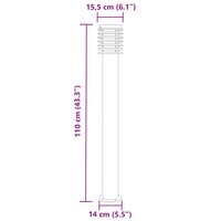 Vloerlamp voor buiten 110 cm roestvrijstaal zilverkleurig 7