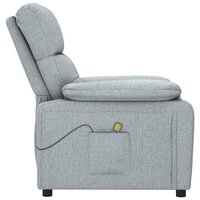 Massagestoel stof lichtgrijs 5