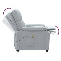 Massagestoel stof lichtgrijs 7