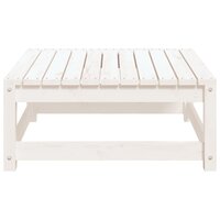 Tuinvoetenbank 70x70x30 cm massief grenenhout wit 5
