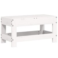 Tuinvoetenbank 62x30x32 cm massief grenenhout wit 2